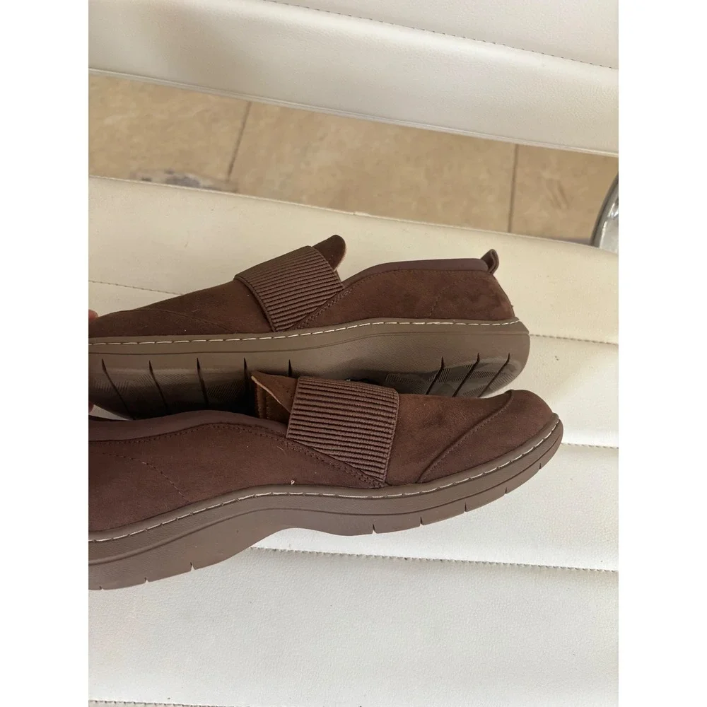 Dr.‎ Scholls Joanna Brown Slip On Loafers Be Energized Foam Shoes Womens 9M